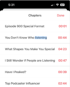 Podcast Chapters